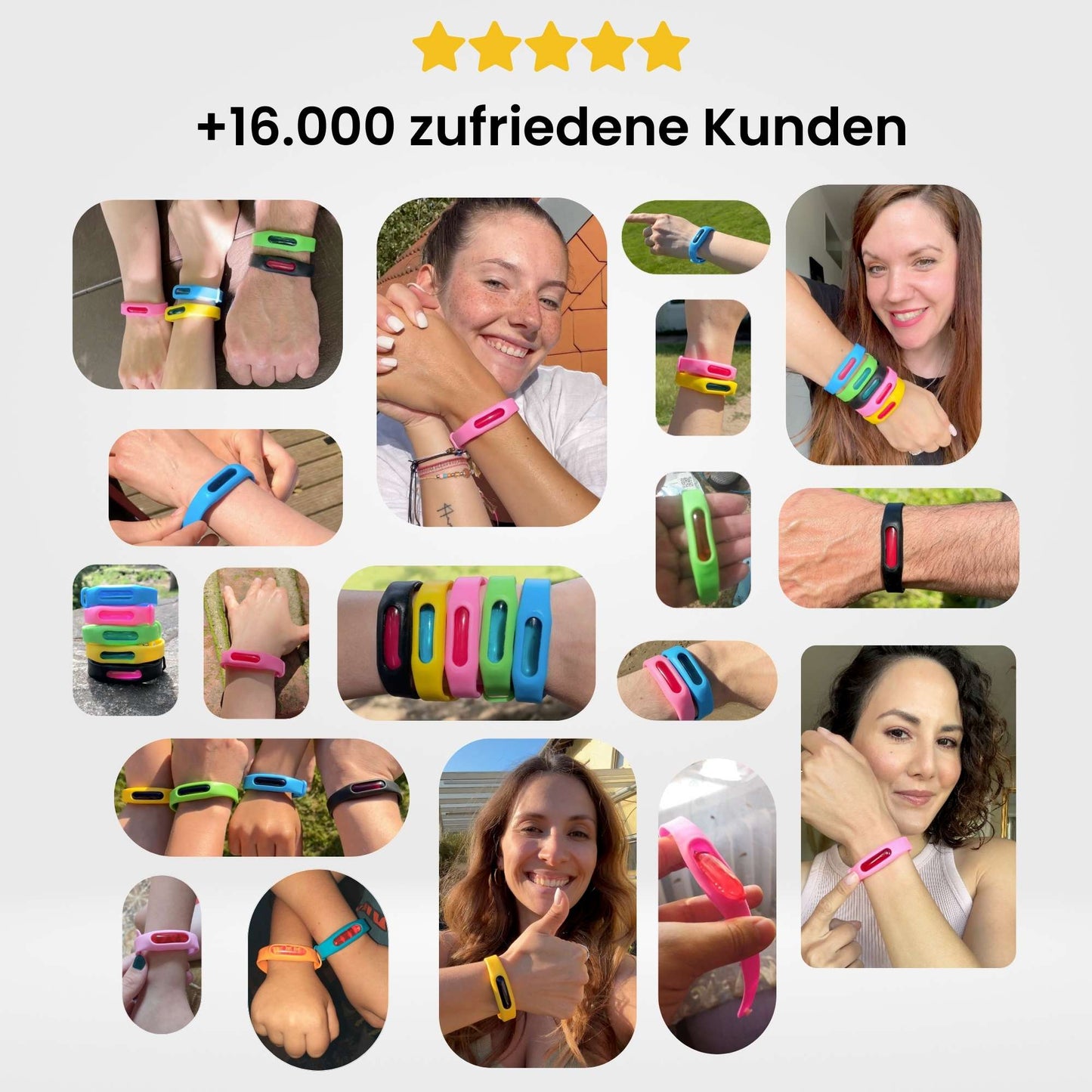 Mücken-Abwehrbänder (5er Pack)