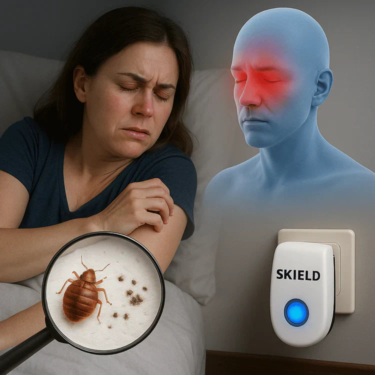 BugShield | Ultraschall gegen Milben, Flöhe, Bettwanzen, Motten & Silberfischchen